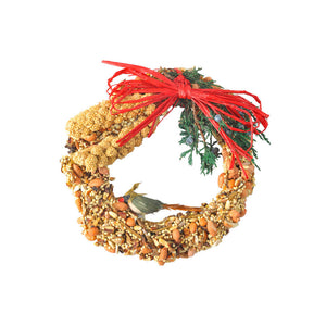 Holiday Rustic Birdseed Wreath