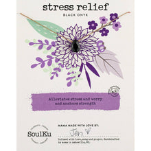 Load image into Gallery viewer, Stress Relief Onyx Mantra Necklace