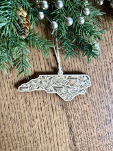 Load image into Gallery viewer, North Carolina Floral Wooden Ornament