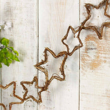 Load image into Gallery viewer, Natural Grapevine Stars Chain Garland - 5'