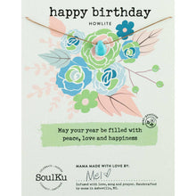 Load image into Gallery viewer, Birthday Howlite Mantra Neckalce