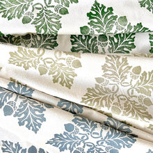 Load image into Gallery viewer, Block Printed Oak + Acorn Tea Towel
