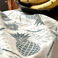 Load image into Gallery viewer, Block Printed Pineapple Tea Towel