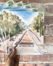 Load image into Gallery viewer, Southern Pines Train Tracks Print