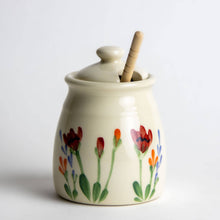 Load image into Gallery viewer, Ceramic Pinecone Honey Pot w Dipper