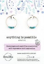 Load image into Gallery viewer, Anything is Possible Mantra Earrings