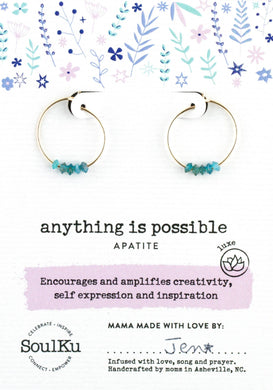 Anything is Possible Mantra Earrings