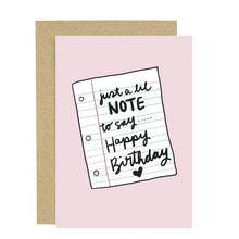 Load image into Gallery viewer, Birthday Note Card