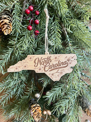 North Carolina Wooden Ornament