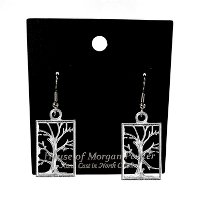 Pewter Tree Earrings