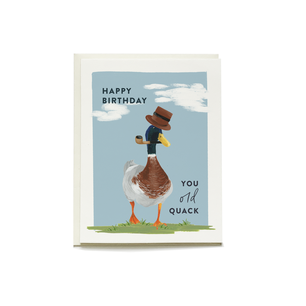 Old Quack Birthday Greeting Card