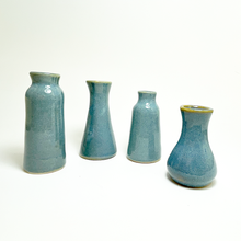 Load image into Gallery viewer, Big Sur Slate Blue Ceramic Bud Vase Mini Bottles for Flowers