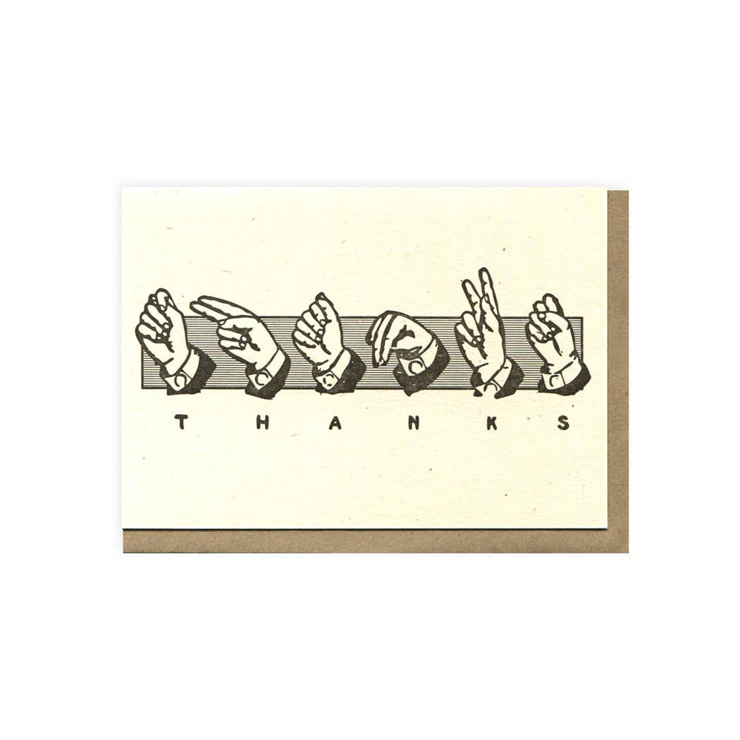 Sign Language Thank You Card