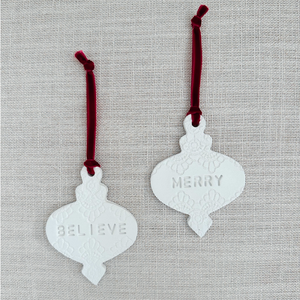 Believe Clay Ornament