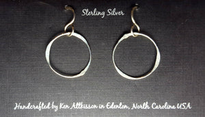 Sterling Silver Medium Circle Earrings