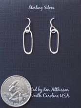 Load image into Gallery viewer, Sterling Silver Small Oval Earrings