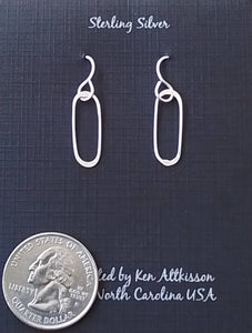 Sterling Silver Small Oval Earrings