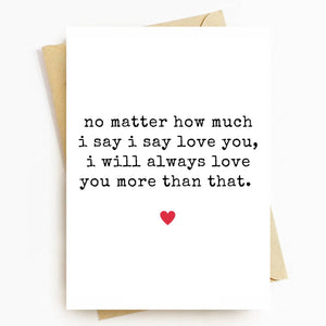 Always Love You Valentines Card