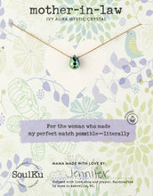 Load image into Gallery viewer, Mother-In-Law Crystal Mantra Necklace