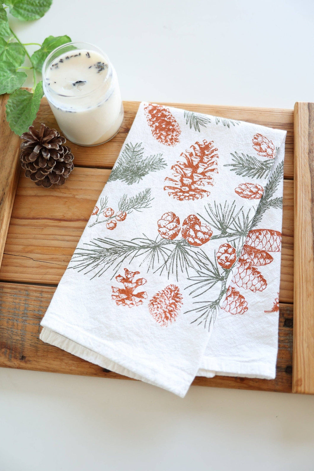 Pinecone Tea Towel