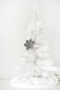 Metal Paw Print Ornament