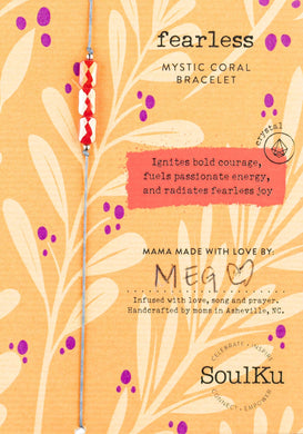 Fearless Adjustable Mantra Bracelet
