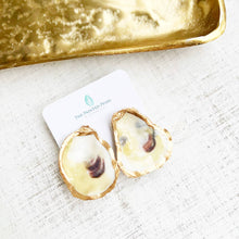 Load image into Gallery viewer, Petite Oyster Shell Stud Earrings