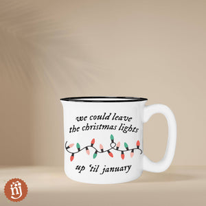 Leave the Lights Up Ceramic Campfire Mug