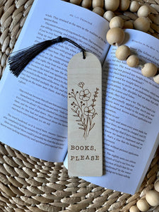 Books Please Engraved Bookmark