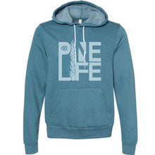 Load image into Gallery viewer, Heather Blue Pine Life Hoodie