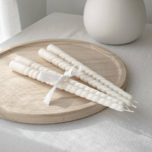 Load image into Gallery viewer, Swirl Taper Candles - Set of 2
