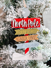 Load image into Gallery viewer, North Pole Wood Ornament