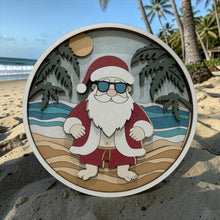Load image into Gallery viewer, Beach Santa Ornament