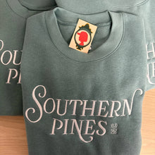 Load image into Gallery viewer, So Pines Aqua Embroidered Crew Neck Sweatshirt