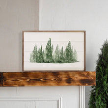 Load image into Gallery viewer, Watercolor Pines Forest: 36 x 18 x 1.5