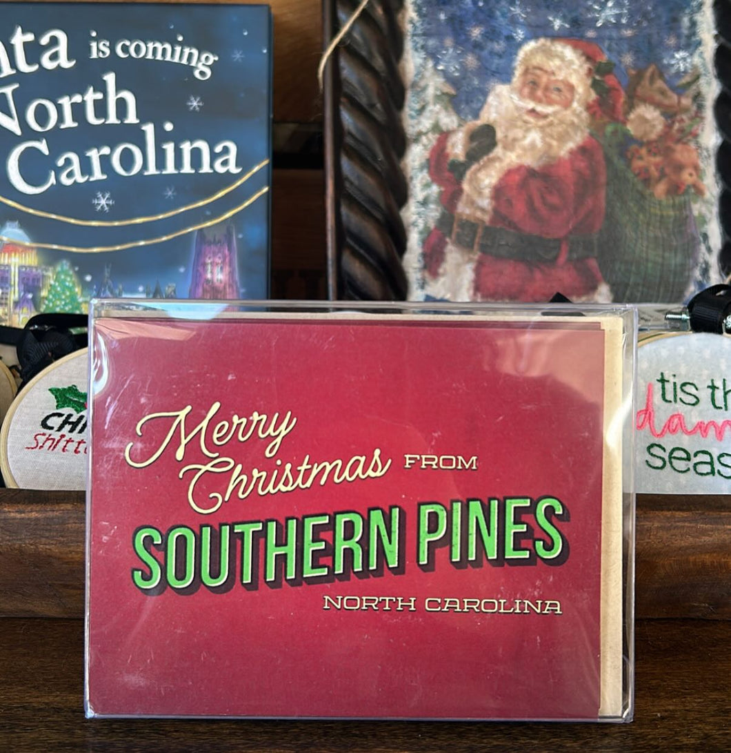 Merry Christmas From Southern Pines - Pack of 8 Cards