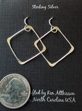 Load image into Gallery viewer, Sterling Silver Large Square Earrings