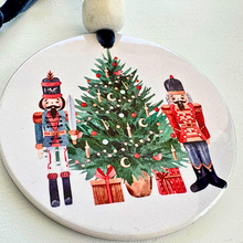 Load image into Gallery viewer, Nutcracker Ceramic Christmas Ornament