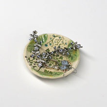 Load image into Gallery viewer, Ceramic Pressed Flower Trinket Dish