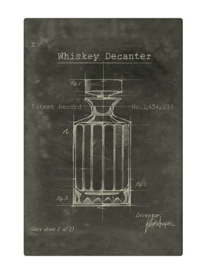 Whiskey Decanter Fabric Wrapped Wall Art