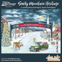 Load image into Gallery viewer, Snowy  Smoky Mountain Puzzle