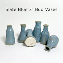 Load image into Gallery viewer, Big Sur Slate Blue Ceramic Bud Vase Mini Bottles for Flowers