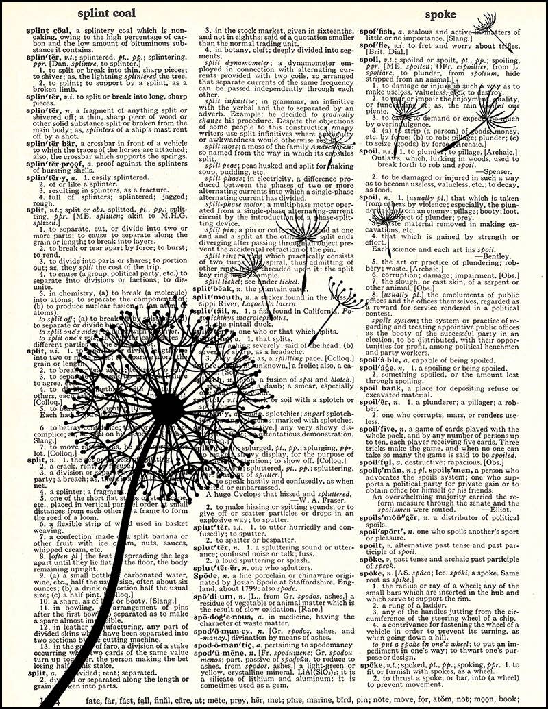 Dandelion Dictionary Print