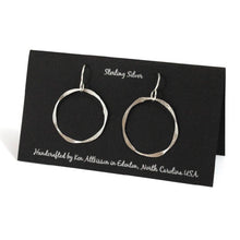 Load image into Gallery viewer, Sterling Silver Hammered Circle Earrings