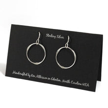Load image into Gallery viewer, Sterling Silver Medium Circle Earrings