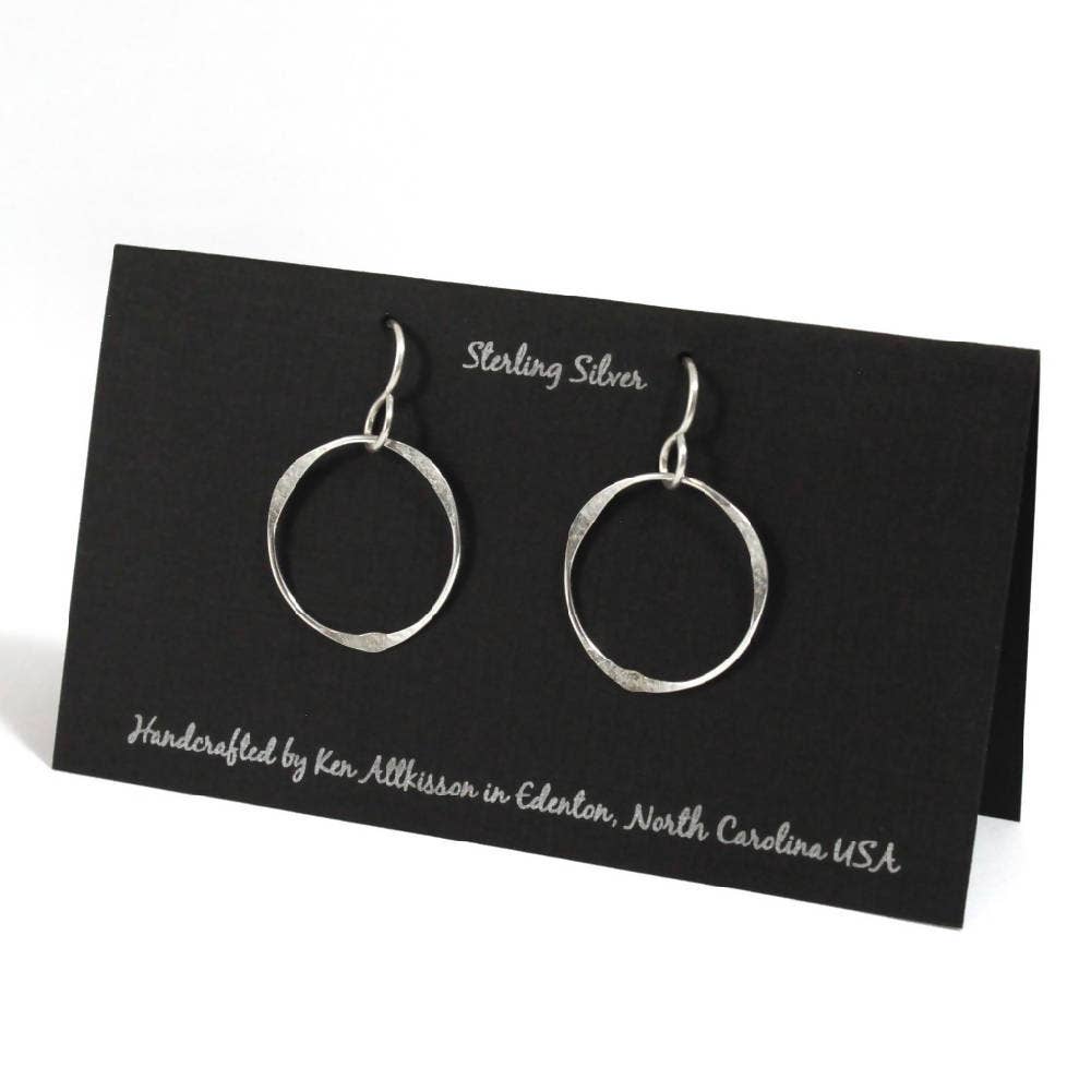 Sterling Silver Medium Circle Earrings