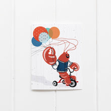 Load image into Gallery viewer, Lobster Balloons Birthay Card