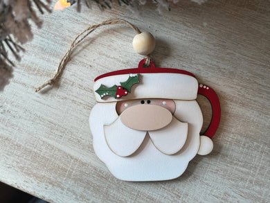 Vintage Santa Mug Ornament