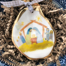 Load image into Gallery viewer, Nativity Scene Oyster Ornament