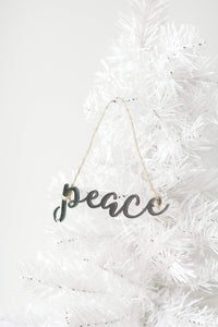 Metal Peace Tree Ornament